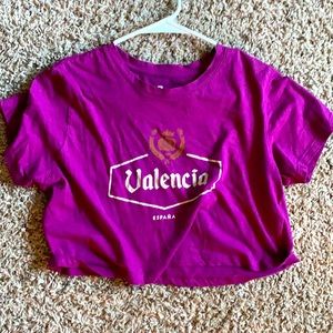 VALENCIA FUSIA CROP TEE